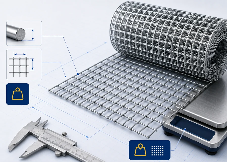 Wire mesh weight calculator cover