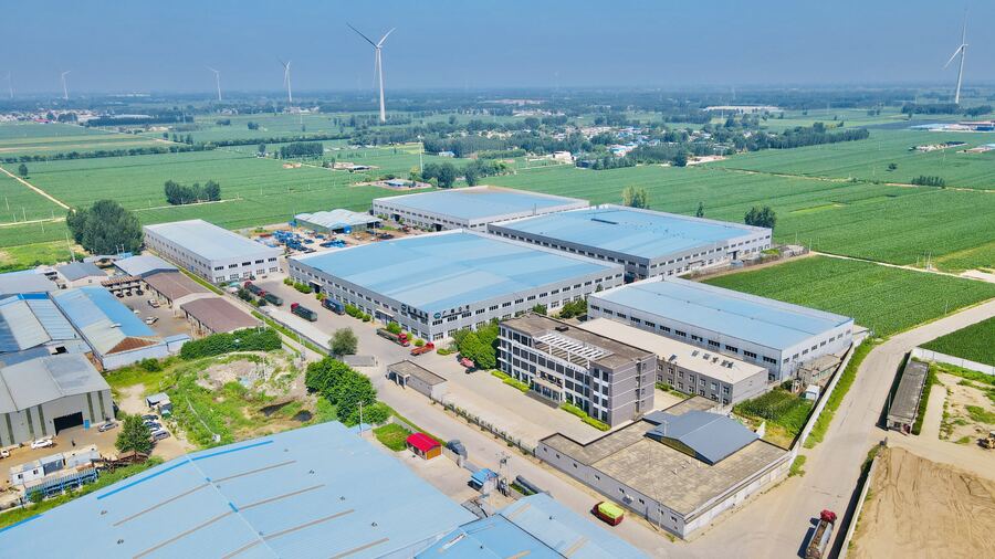 Aerial view of ANJIA GROUP factory area in Anping, Hebei