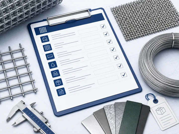 Wire mesh RFQ checklist tool