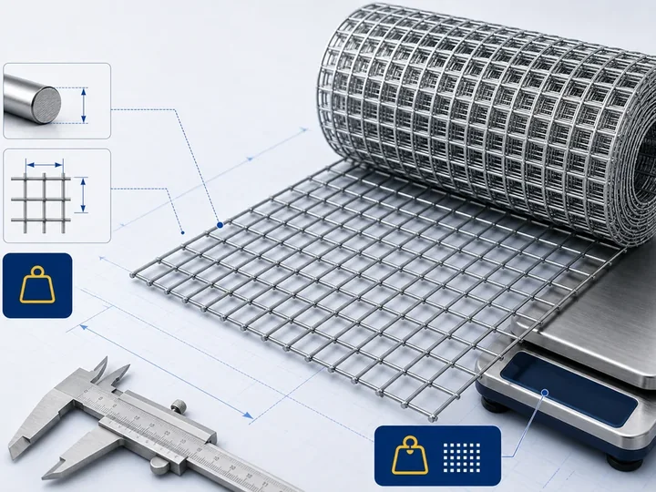 Wire mesh weight calculator tool