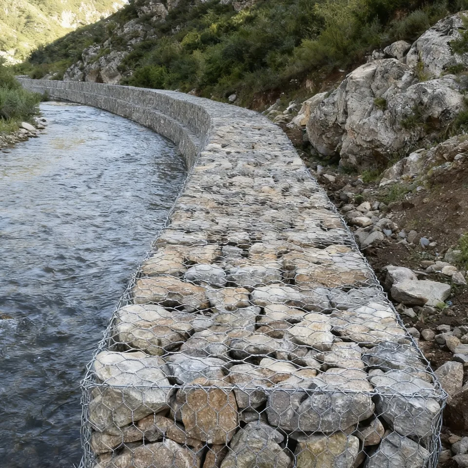Galvanized welded gabion application reference