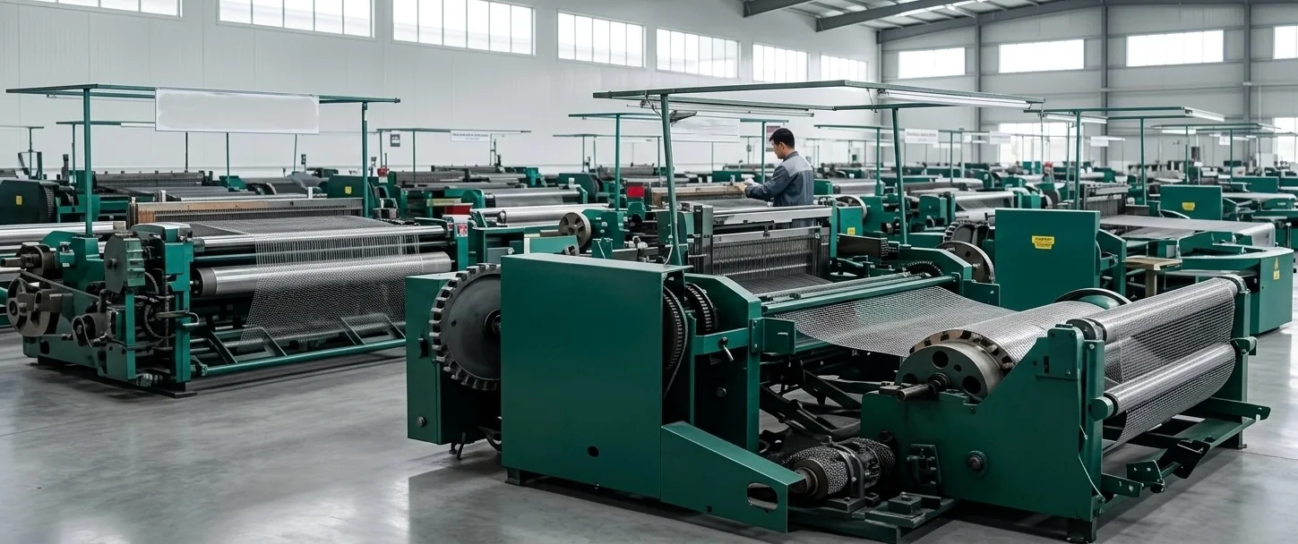 Wire mesh production line