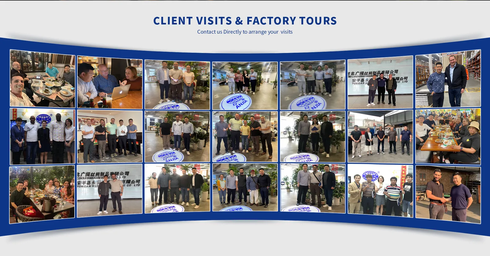 ANJIA team with global clients and international partners