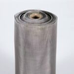 Full roll of 304 stainless steel wire mesh window screen on white background for residential anti mosquito window protection | ANJIA