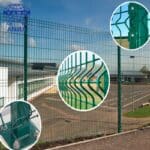 3D welded mesh fence panel size specification drawing with various height dimensions