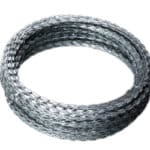 Single coil hot dip galvanized razor wire for perimeter security extension