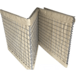 Expanded and folded defensive barrier units with fabric liner by ANJIA Group