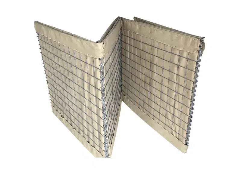 Expanded and folded defensive barrier unit reference