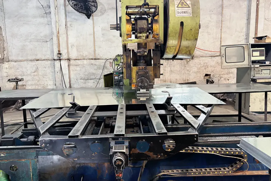 Punching equipment and sheet positioning