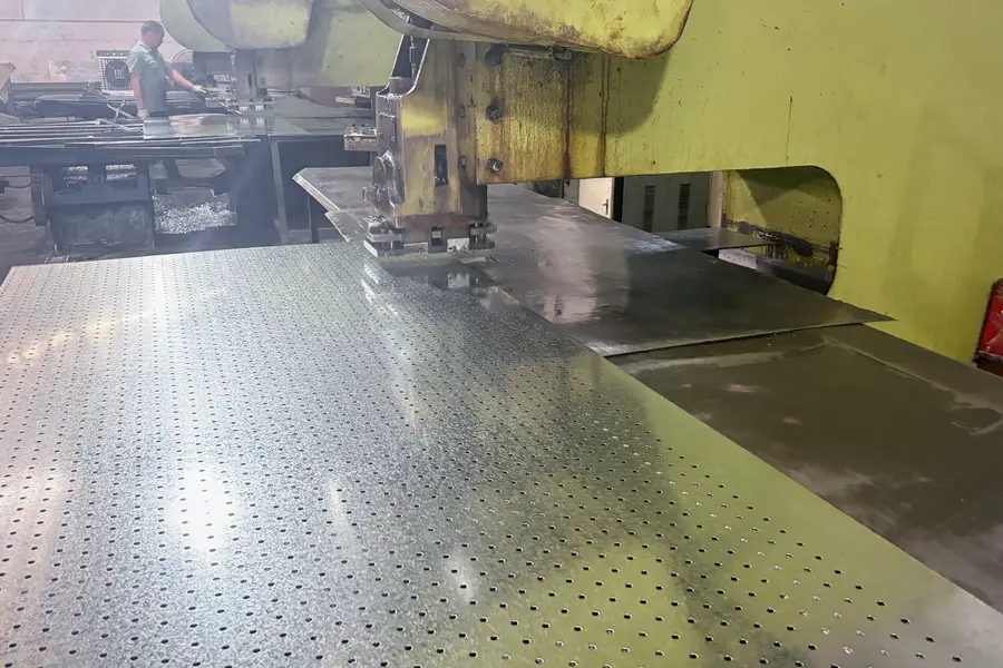 Perforated sheet punching process