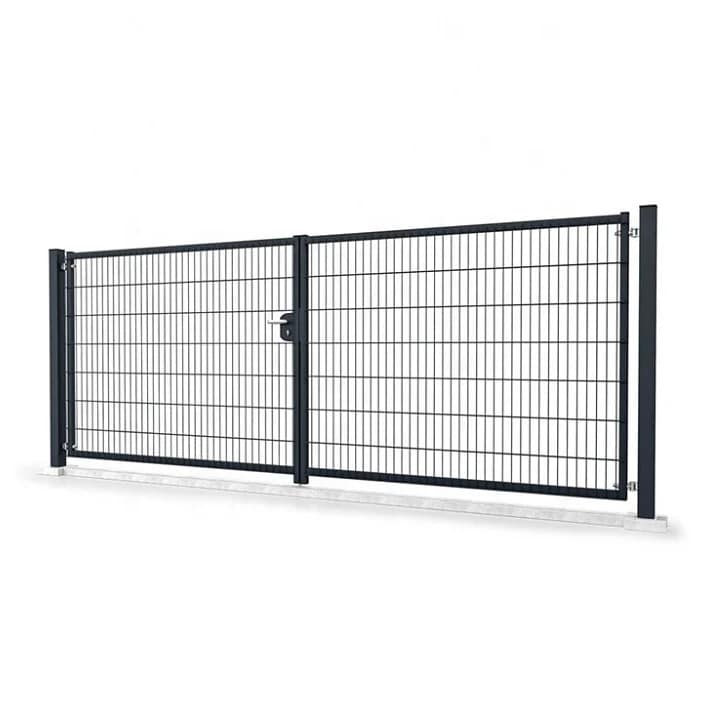 Double leaf gate size and frame reference