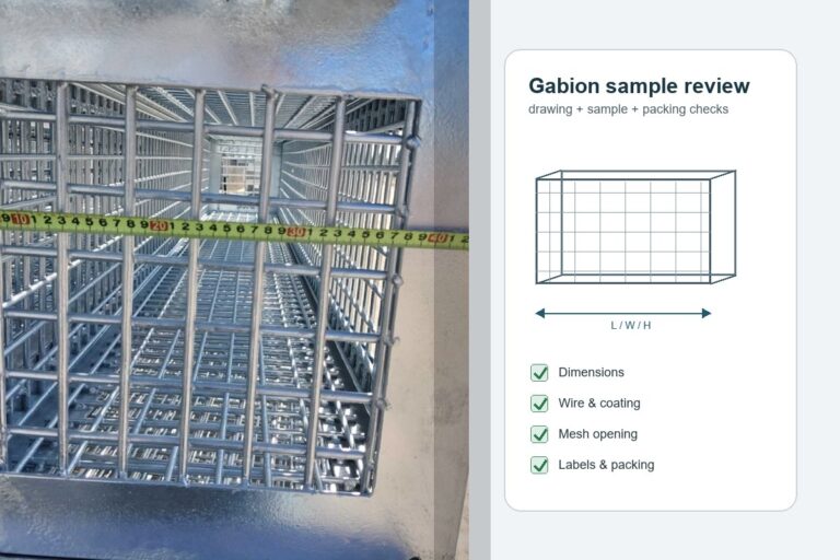 Gabion Basket Sample Approval and Drawing Review Before Bulk Production