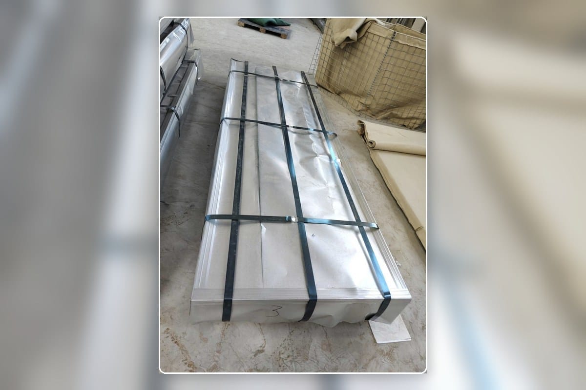 Flat packed welded gabion box bundle review before shipment