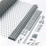 Galvanized chain link fence mesh with matching installation accessories | ANJIA