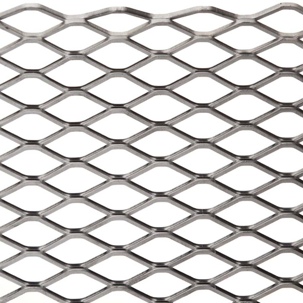 Hot dipped galvanized expanded metal sheet with standard diamond mesh opening surface detail for industrial screening and filtration | ANJIA