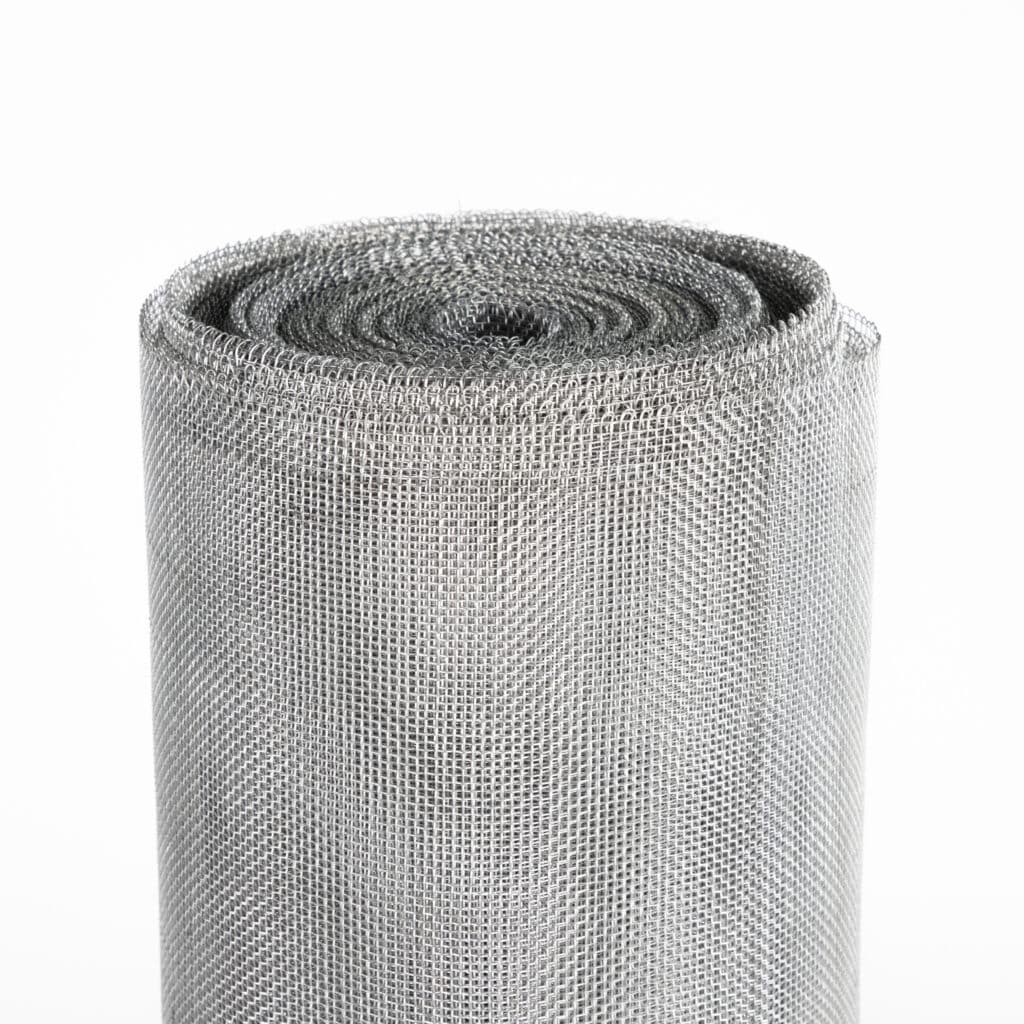 Corrosion resistant galvanized square woven mesh roll in vertical view for building protection and security fencing | ANJIA