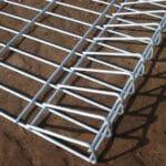 Bending craft close-up of hot dipped galvanized triangle top wire mesh fence panel | ANJIA