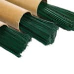 Green PVC coated straight cut wire packed in paper tubes for garden use | ANJIA