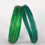 Two bundles of green PVC coated steel wire for gardening and fencing fixing | ANJIA