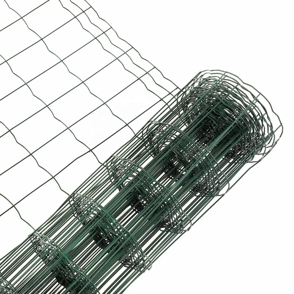Full roll of green PVC coated euro holland welded wire mesh fence product for wholesale supply | ANJIA