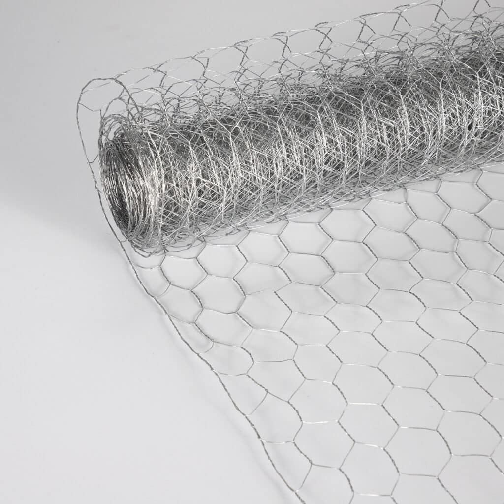 Close-up of hot dipped galvanized hexagonal wire mesh roll for fencing | ANJIA