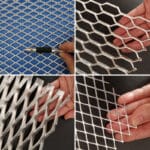 Different aperture size comparison display of various expanded metal mesh sheets for industrial filtration, protection and fencing | ANJIA