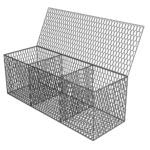 Black PVC coated hexagonal gabion empty basket 3D render display for landscape retaining wall project | ANJIA