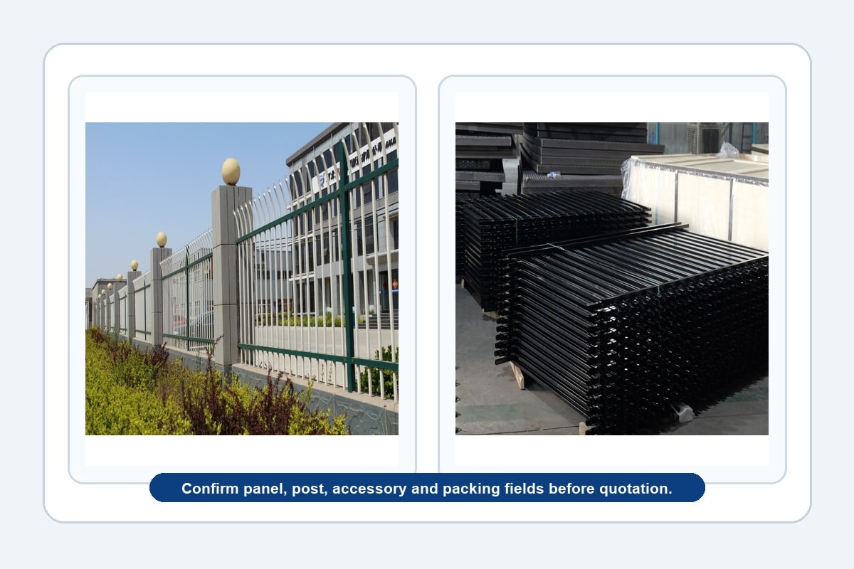 Railing fence product gallery references for facility project RFQ planning