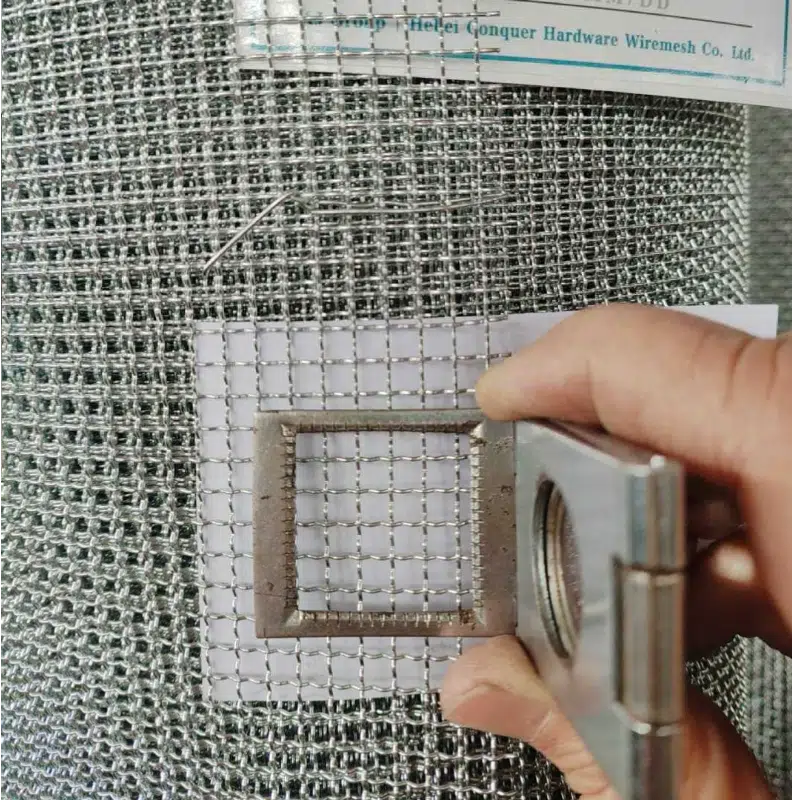 Mesh count and opening inspection