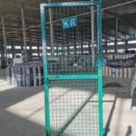 Extra tall green coated wire mesh security gate for garden, yard and storage area partition | ANJIA
