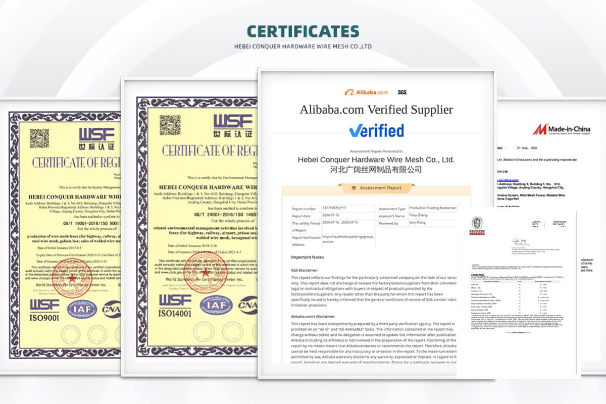 ANJIA GROUP quality certificate and document overview for buyer qualification review
