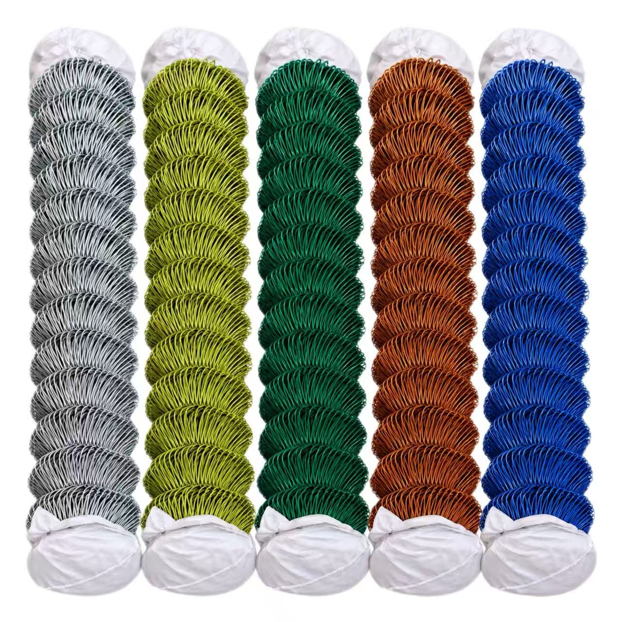 PVC coated chain link fence rolls for coating and color confirmation
